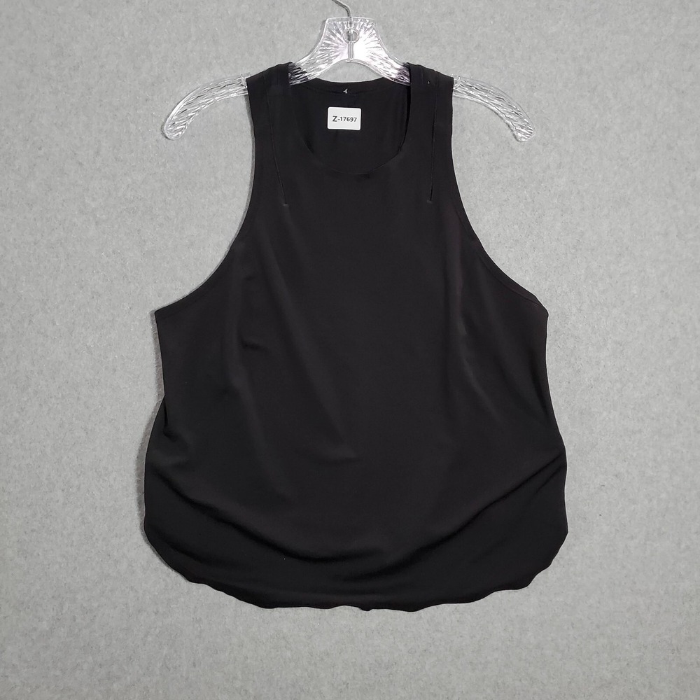 Lululemon Women Activewear Top 4/6 Black Mesh Panel Racerback‎ Tank